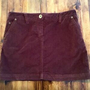 Vineyard Vines Brown Corduroy Skirt with Pink Whales, Size 6- EUC